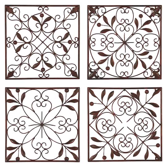 Brown Metal Rustic Wall Décor Set, 4ct.